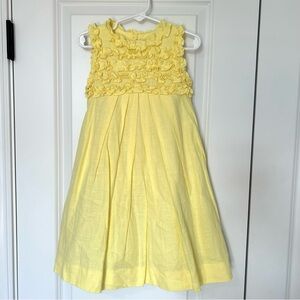 Luli & Me Toddler Girls Ruffled Yellow Spring Easter Dress 3T